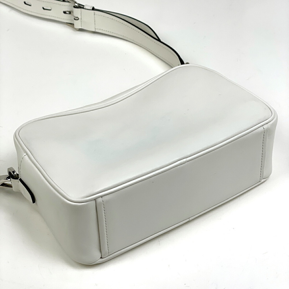 Prada Logo Shoulder Bag Leather White - Picture 2 of 7